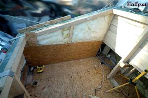 Konstruktion der Seitenwände mit Dämmung