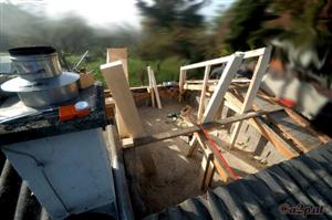 Die Stützkonstruktion für die Seitenwände