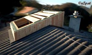 Die Verkleidung aus Lärchenholz